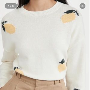 Rails White Sweater with Yellow and Black Accents